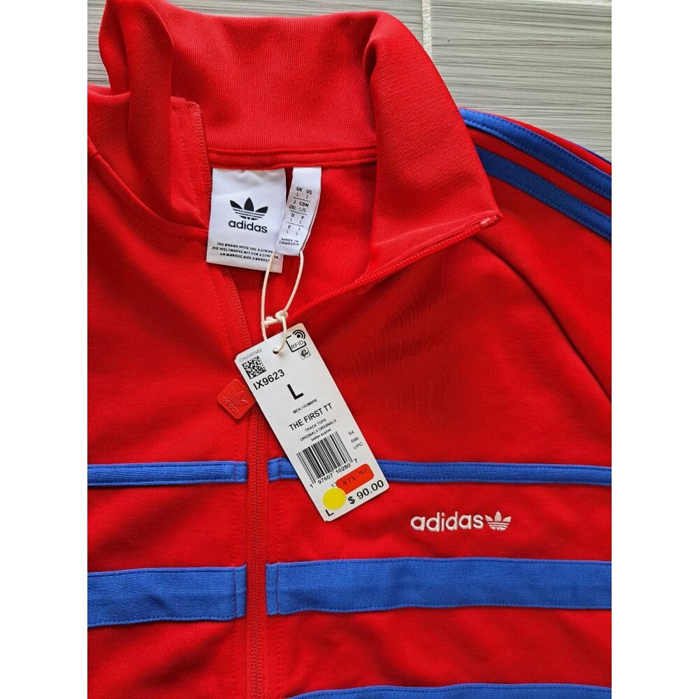New Adidas Men's The First Track Top Originals Better Full-Zip Jacket Large Red - Picture 3 of 8
